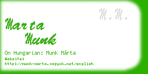 marta munk business card
